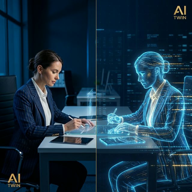 Digital twin mirroring a professional worker
