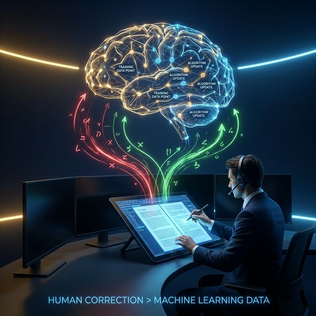 Corrections flowing into AI model