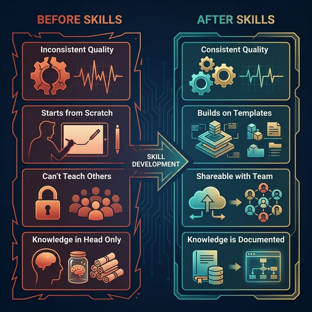 Before and after using the Intake Skill